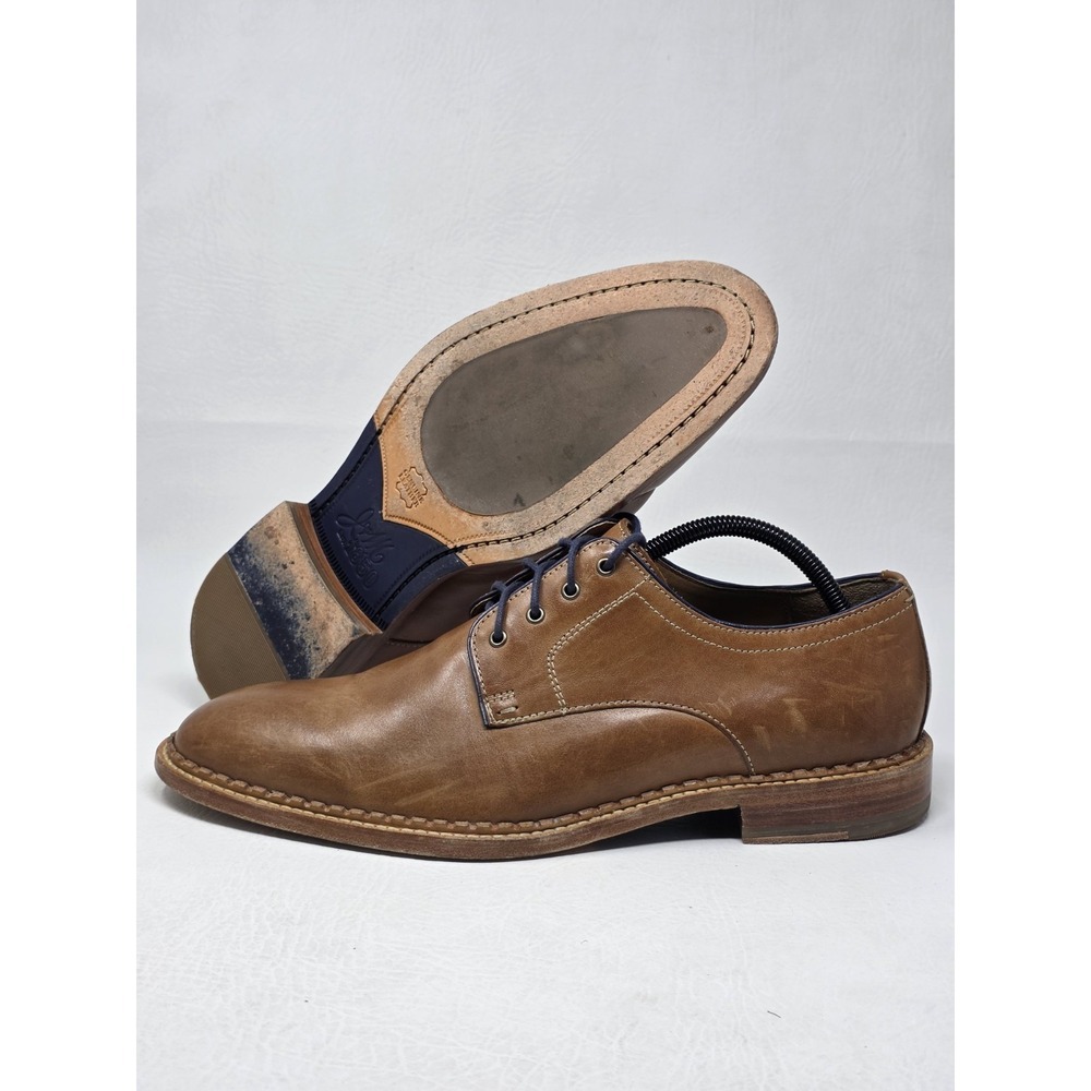 Johnston & Murphy Shoes Mens Size 10.5M Brown Leather Plain Toe Derby 27-1180 - Picture 1 of 11